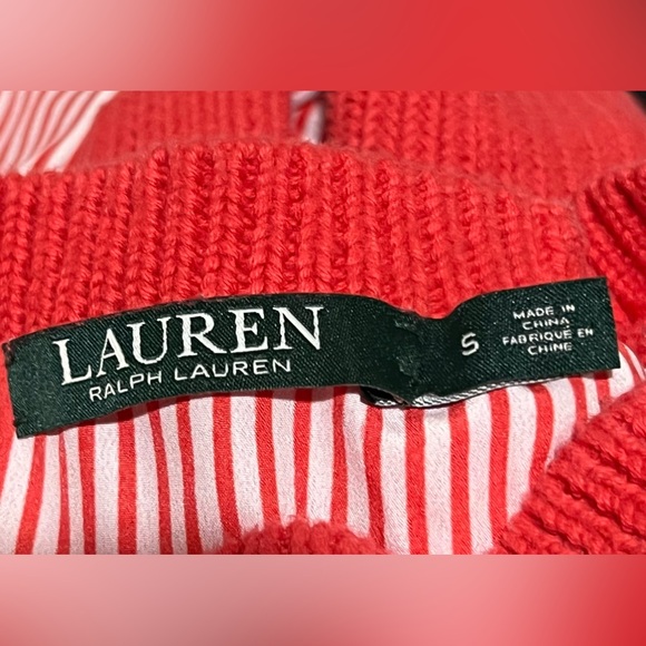 Ralph Lauren Sweater faux button up bottom S - Picture 5 of 5